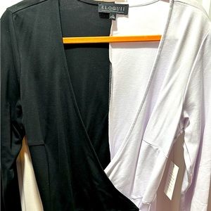 Eloquii BNWT color block knit wrap top size 14